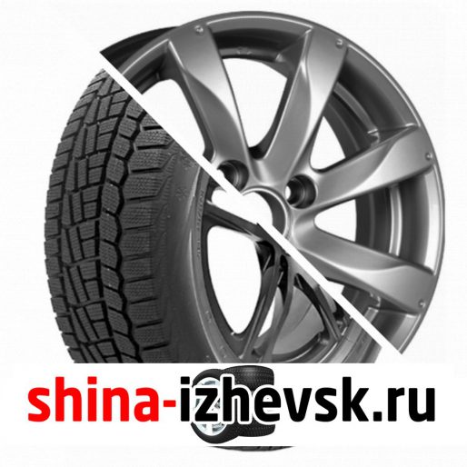 Колесо в сборе Viatti Brina зима (V-521) 185/65 R15 T 88 + КиК Джемини-оригинал 6xR15 4×100 ET50 DIA60.1 Темно-серый в Ижевске